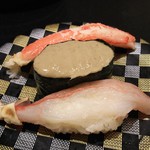 回し寿司 活 活美登利 - カニカニ三貫