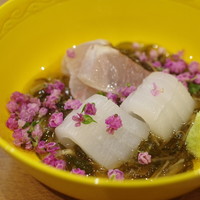 佳肴岡もと - 剣先烏賊、イサキ、海素麺(ウミゾウメン)