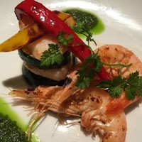 大粒帆立貝と天使の海老