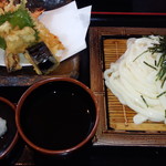 うどん万福 - 天ざるうどん