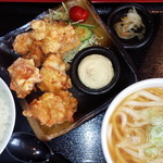 うどん万福 - 鶏から定食