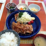幸せな味　麦と米 - 3/29 生姜焼き定食780円