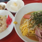 中国四川食堂 飛龍 - 日替りランチ（冷し中華＆五目チャーハンセット）　９５０円