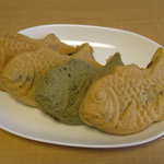 Usukawa Taiyaki Taimu - たい焼き4種（うふクリーム・黒豆あん・よもぎ小倉・桜うぐいす）