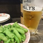 鶏にはちや - ビール＆茶豆