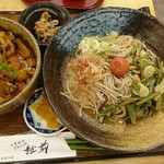 Echizen - 山菜おろしそばと茸デミソースカツ丼