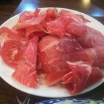 兆奎餃子 - 鍋用の羊肉 480円(税別)