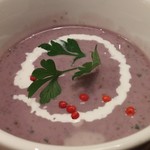 ビーダブリュー カフェ - 紫芋の豆乳スムージーつけ蕎麦（2017秋限定）