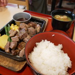 ジョイフル - サイコロペッパーステーキ 和食セット