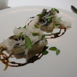 レフェルヴェソンス - 29年9月　生命力～鱧の炭火焼きと無花果、大根、山椒と白味噌、赤ワイン酢の煮詰め