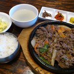 Ojori - 鉄板プルコギ定食です。(2017年9月)
