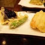 Tenhiro - 左から 茄子 獅子唐 白身魚