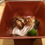 Sushi Ochiai - 松茸とのどぐろ。松茸は小振りですが、香りが良いですね〜