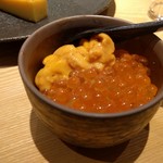 Sushi Ochiai - 新イクラと厚岸産雲丹の丼ぶり