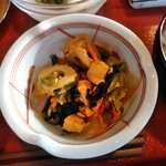 盛岡月が丘食堂 - 野菜とチクワのピリ辛炒め