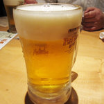 ふくの鳥 - 生ビール（モルツ）４９０円