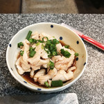 鉄板居酒屋 へらちょんぺ - チビーズが大好き！ミノ湯引き♪