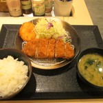 松のや - ロース定食＋コロッケ