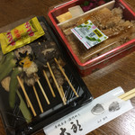 Tarou - 「焼き鳥セット」と「穴子ミニ弁当」。
                        プロの味を楽しめます。