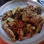 橋 - カレー焼きそばの試作品