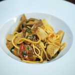 ICARO miyamoto - キタッラ　サマーポルチーニと自家製ドライトマトソース