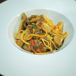 ICARO miyamoto - キタッラ　サマーポルチーニと自家製ドライトマトソース