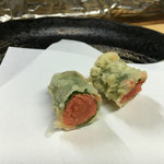 天ぷら はせ川 - 明太子大葉巻き