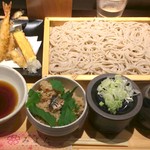 蕎麦きり みよた - 天もり板せいろ御膳900円