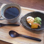 メイパール - パスタランチ　デザート（プラス200円でほうじ茶をコーヒーに変更）