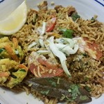 イーマサラ - チキンビリヤーニ、盛り付け後。