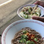 池内うどん店 - そして、仲間が集まり2杯目は釜揚げ蕎麦♬