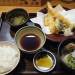 雅斗嵐 - 天ぷら定食@1,026　※ご飯小盛り