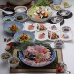 Winter limited Anglerfish hotpot course 7000 yen (7700 yen including tax)