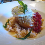 Restaurant Le Rèvolâ  - デザート：ポーチドピーチ　