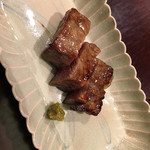 日本料理 太月 - A5ランクの牛肉の味噌焼き。柚子胡椒との相性もよし。