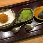 日本料理 太月 - デザート３種。