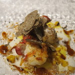 リストランテ サクラ - オマール海老とリードヴォーのインパデッラ　トリュフ　自家製アンチョビパウダー