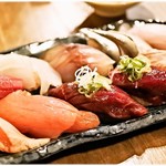 29寿司ロック - おまかせ１０貫盛り　2200円　まずは四の五の言わずコレ食べときましょ！