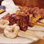 もつ焼 加賀山 - もつ焼きおまかせ4本セット　コブクロ、シロ、タン、カシラ