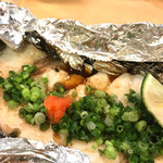寿司一心 - 鯛とキノコのホイル焼き