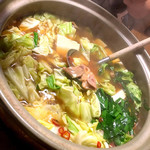 谷中 鳥よし - もつ鍋ー出汁が最高！