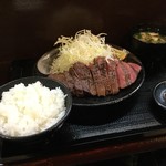 キセキ食堂 - キセキ食堂　牛タンすてーき定食1700円