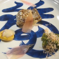 スダチ - 太刀魚の若狭焼き、焼き栗＋ゴルゴンゾーラ、伏見唐辛子