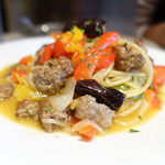 ポルタロッサ - 自家製サルシッチャとパプリカ、秋茄子スパゲティ