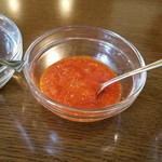 メキシコ料理 ロシータ - 「チーレ」：赤唐辛子のペースト。結構、ピリッと辛かったな～。