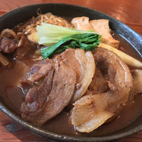 ももんじや - 山くじら すき焼 ももんじや(東京都墨田区両国)猪小鍋定食A