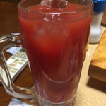 紀八 - トマトハイ・400円。飲み切れなかったトマトハイ。