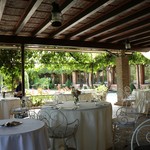 Locanda Cipriani - 私達が座ったテラス席