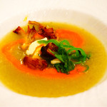 レストランテ 風 - 甲州産秋茄子のスープ