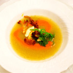 レストランテ 風 - 甲州産秋茄子のスープ